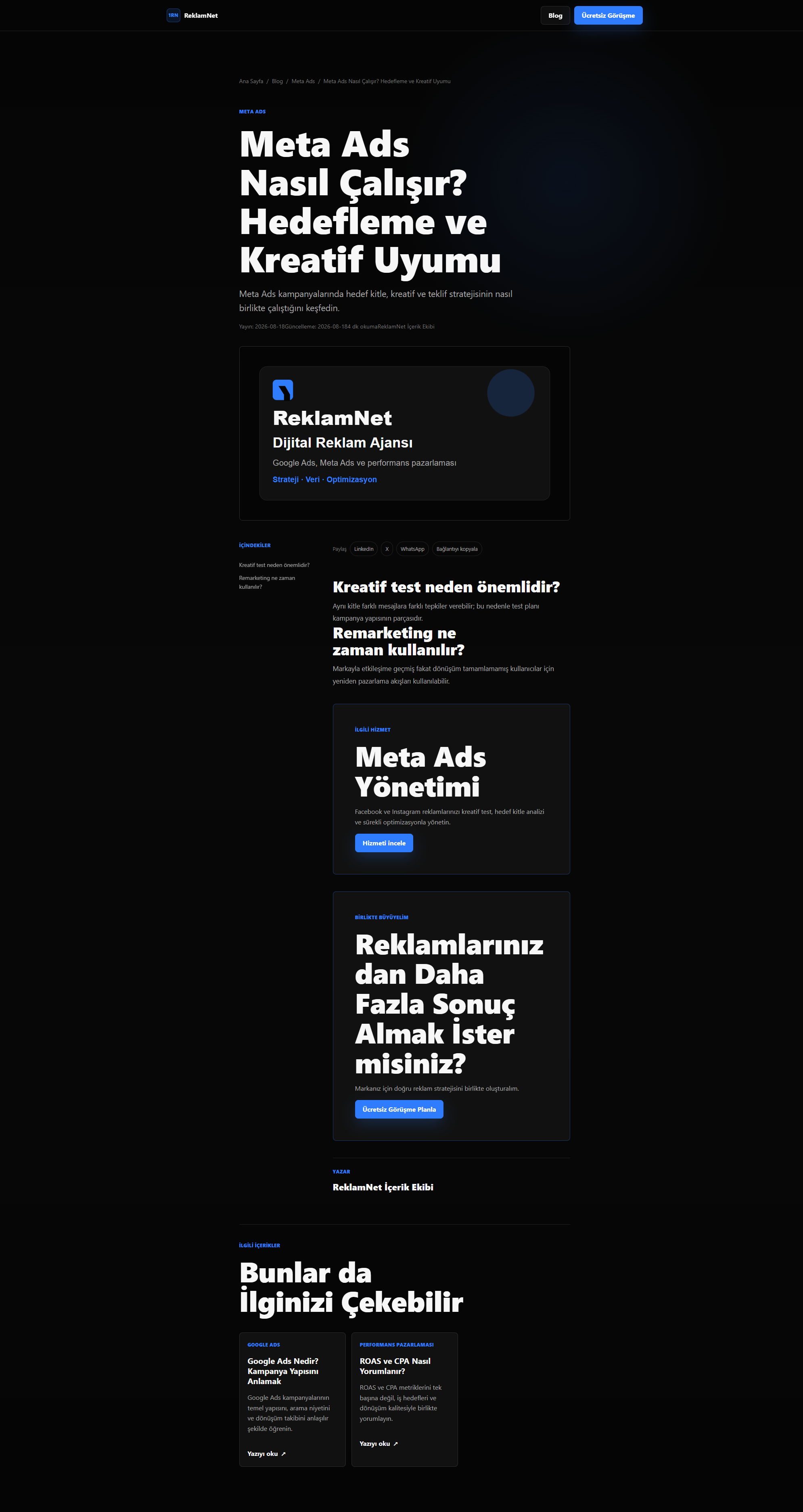 ReklamNet - Dijital Reklam & Medya Ajansı Web Sitesi detay